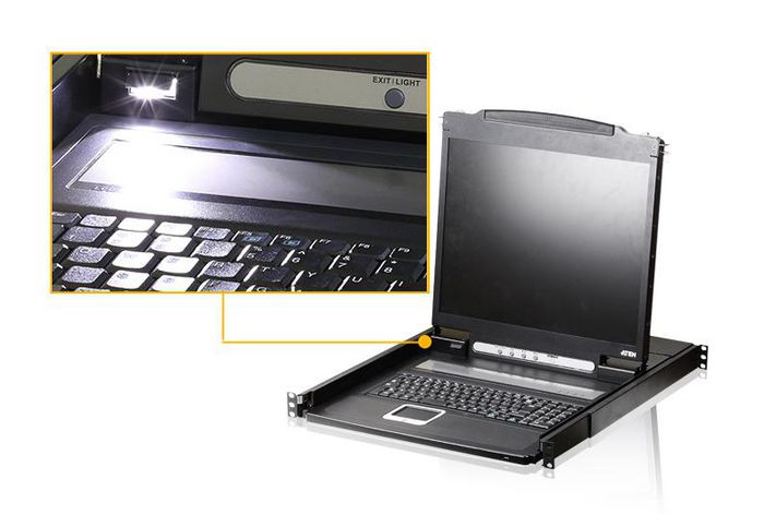 Aten 19” LED-backlit LCD KVM console - W124889303