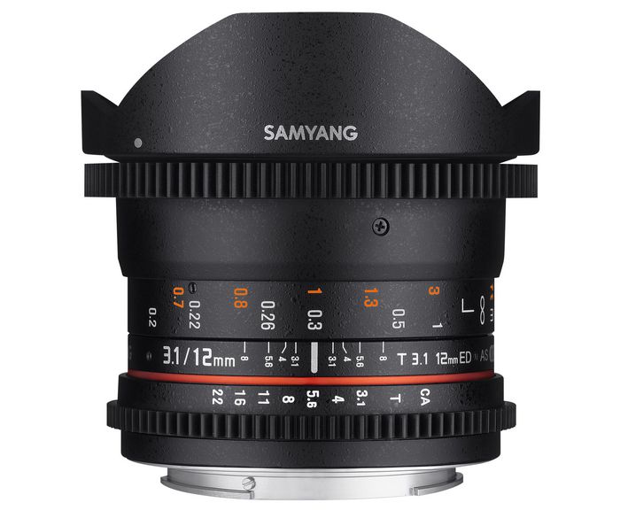 Samyang 12mm T3.1 VDSLR ED AS NCS Fish-Eye Cine Lens, Canon EF mount - W124849739