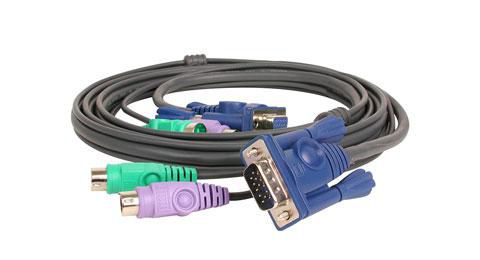 IOGEAR Micro-Lite™ Bonded All-in-One PS/2, VGA KVM Cable 6 feet - W124455018