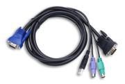 Longshine KVM Switch Cable, 2x PS2 & USB+VGA, 1.8m - W124583294