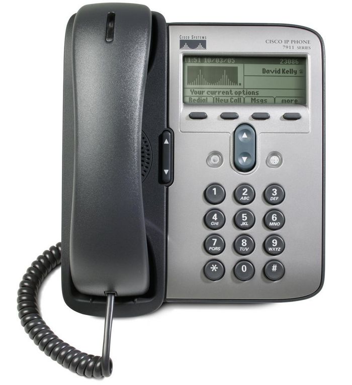 Cisco Unified IP Phone 7911G - AES-128, IEEE 802.1 p/q, 900g - W124947826