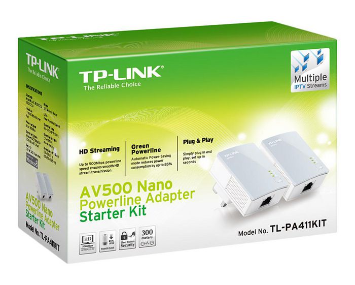 TP-Link AV500 Nano Powerline Adapter Starter Kit - W124986566