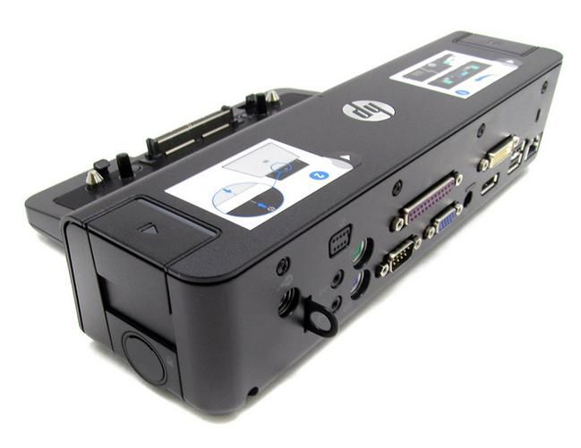 HP 90W Docking Station, Ethernet (RJ-45), USB 2.0, Audio Out, Parallel (IEEE 1284), DVI, VGA, Serial (RS-232), USB 3.0, PS/2 - W124472211