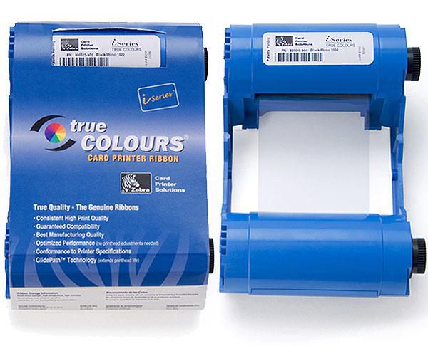 Zebra Color Ribbon YMCKO, Eco cartridge, 200 images, w/ 1 cleaning roller, f/ P1xxi printers - W124834707