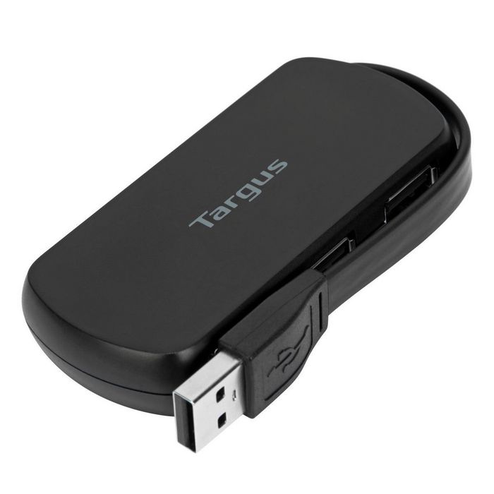 Targus 4 x USB 2.0, Plastic, Black, 85 x 30 x 10mm - W124782658