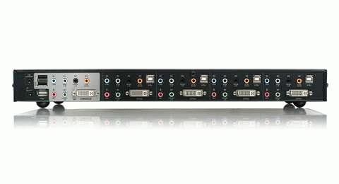 IOGEAR 4-Port Dual Link DVI KVMP Switch with 7.1 Audio and Cables - W125054986