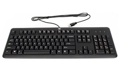 HP Keyboard, USB, Black - W124729191