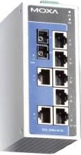 Moxa Unmanaged Ethernet switch with 7x 10/100BaseT(X) ports, 1x 100BaseFX single-mode port SC, -10 - 60°C - W124614872