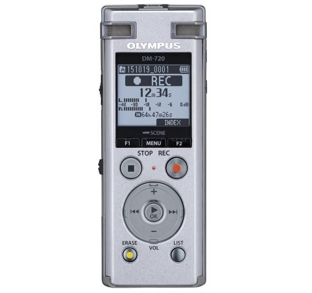 Olympus DM-720 + ME-3 - Hi/Mid/Lo/Auto, 4GB, microSD (Max.32GB), PCM/MP3, USB Direct - W124877505