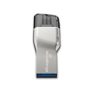MediaRange USB 3.0 combo flash drive with Apple Lightning plug, 16GB - W124883006