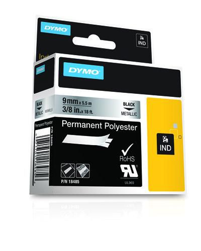 DYMO IND Permanent Polyester, 9mm x 5.5m - W124903810