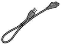 HP Power cord (Black) - 2-wire, 17 AWG, 0.5m (1.6ft) long - Has straight (F) C7 receptacle (For use in Europe, Opt. 954) - W124672103
