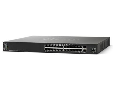 Cisco SB 24 x 10 Gigabit Ethernet 10GBase-T, 2 x 10 Gigabit Ethernet SFP+/10GBase-T Combo, 1 Gigabit Ethernet Management Port - W124974736