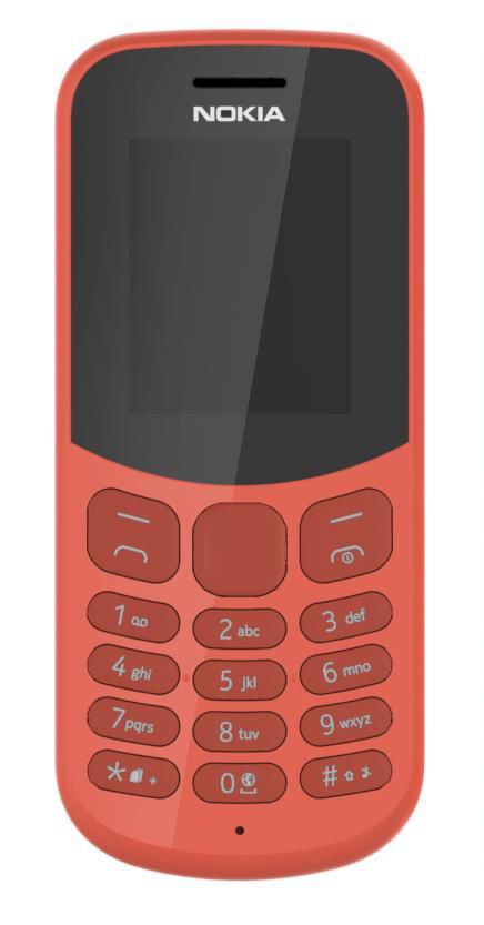 Nokia 1.8" QQVGA, 4MB RAM, MicroSD, GSM 900/1800, Dual SIM, Micro-USB, 3.5mm, Bluetooth 3.0, 1020 mAh, Warm red - W125240553