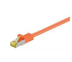 MicroConnect RJ45 Patch Cord S/FTP w. CAT 7 raw cable, 25m, Orange - W124874470