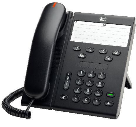 Cisco IP Phone 6911, IEEE Ethernet 802.3af, Class 1, 48 VDC, Standard Handset, Charcoal - W126314322
