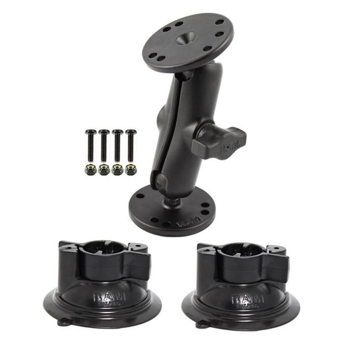 RAM Mounts Double Ball Mount with Two RAM Twist-Lock Suction Cup Bases - W125269647