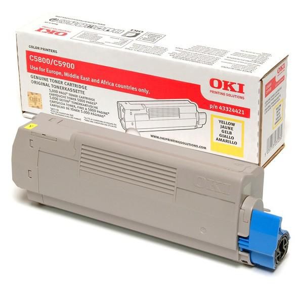 OKI Yellow Toner Cartridge for C5800/C5900 - W124515137