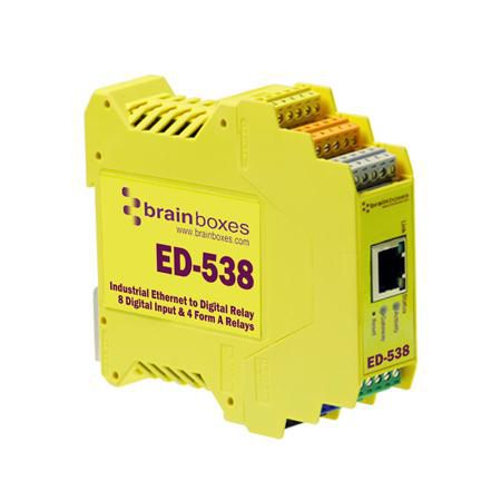 Brainboxes Ethernet to 4 Relays and 8 Digital Inputs, RS485 Gateway - W125185365