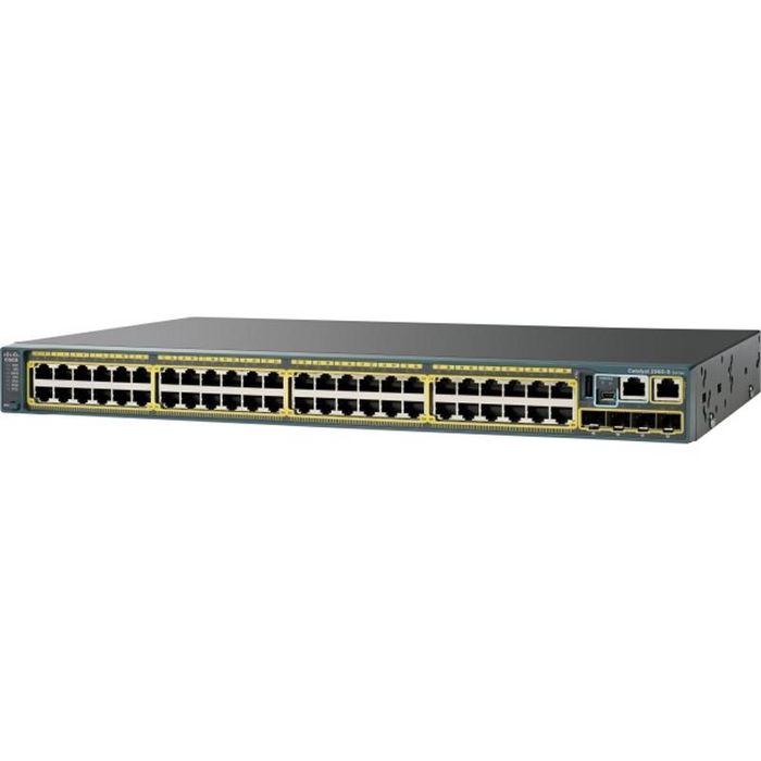 Cisco 48 x Fast Ethernet, RJ-45, 88 Gbps, 64MB Flash, 2 x SFP, Black - W125278121