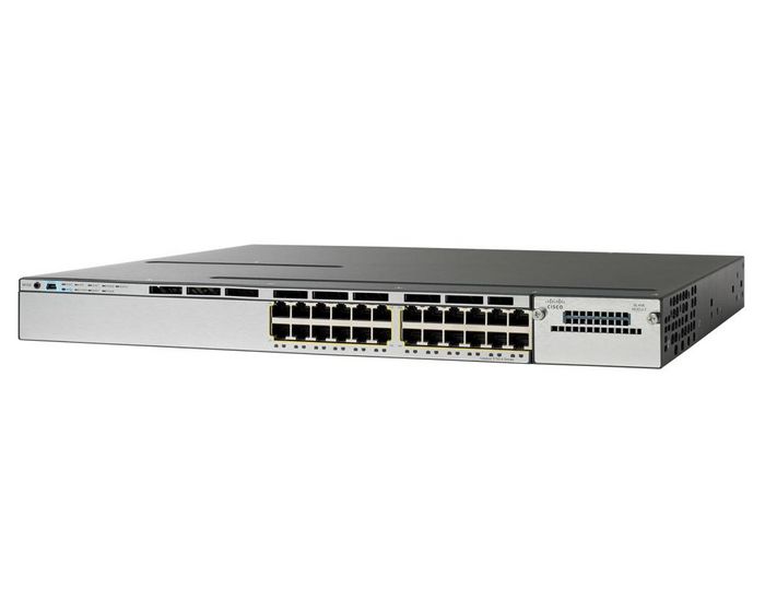 Cisco 65.5 mpps, 24 x 10/100/1000 Ethernet, 350W, 1 RU, LAN Base feature set, 7.1 kg - W125278133
