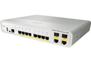 Cisco 8x 10/100/1000 Gigabit Ethernet, 14.9 mpps, 2x Dual Purpose Uplink, IP Base, 1.35 kg - W125186307