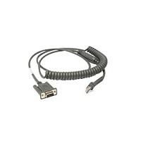 Zebra 2.8m, RS232/DB9, Female Connector, Coiled, Power Pin 9, TxD on 2, True Converter - W124647288