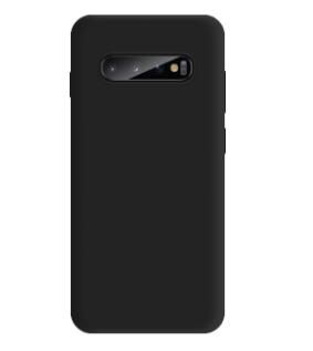 eSTUFF Black silk-touch silicone case for Samsung S10 - W124449340