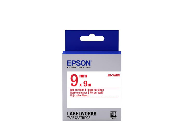Epson Label Cartridge Standard LK-3WRN Red/White 9mm (9m) - W124746970
