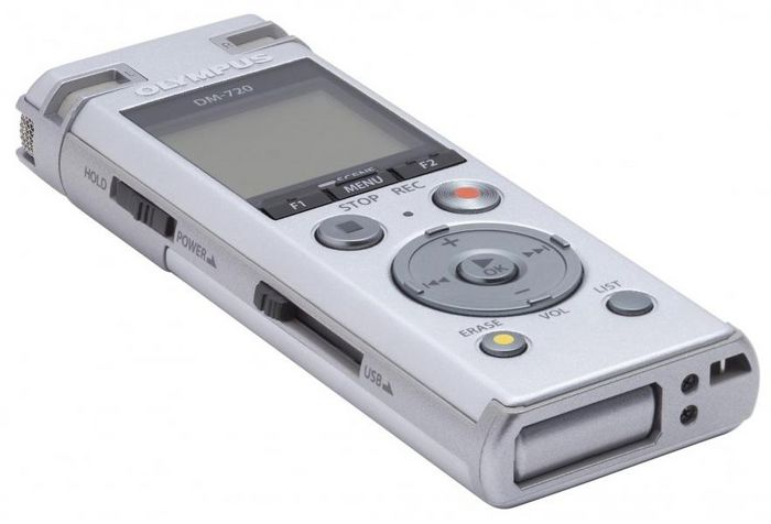 Olympus DM-720 + 2xME-33 - Hi/Mid/Lo/Auto, 4GB, microSD (Max.32GB), PCM/MP3, USB Direct - W125077622