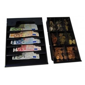 APG Cash Drawer 5 Bill 8 Coin with Adjustable Bill Widths, Removable Coin Tray, Euro ready, fits Vasario 1313 size cash drawers - W124778071