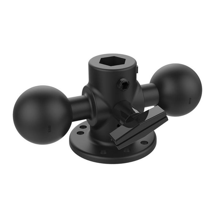 RAM Mounts Double Ball Adapter with Round Base and Knob - W125330637