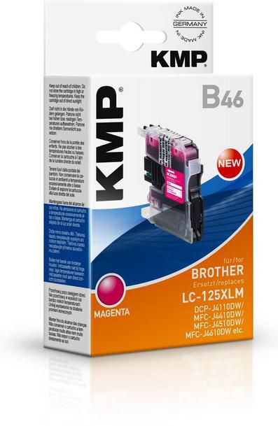 KMP Printtechnik AG KMP B46 Inktpatroon magenta compatibel met Brother LC-125XLM - W124787076
