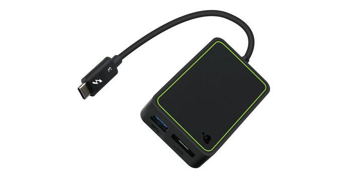 IOGEAR eSATA/USB3.1, 40 Gbit/s, 52x80x20mm, Black/Green - W124555604
