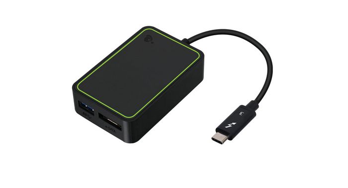 IOGEAR eSATA/USB3.1, 40 Gbit/s, 52x80x20mm, Black/Green - W124555604
