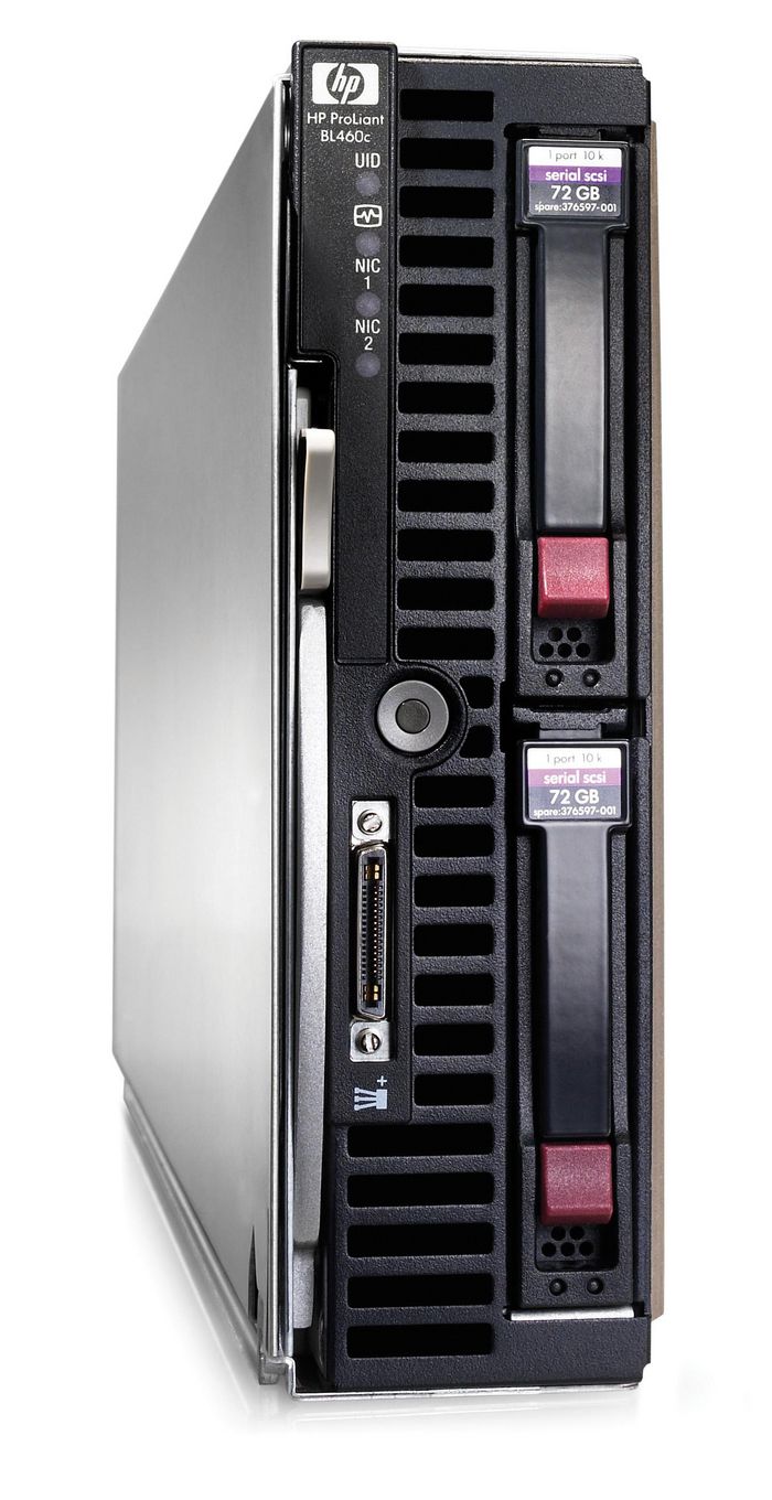 Hewlett Packard Enterprise The HP ProLiant BL460c blade server combines leading Intel Xeon dual-core performance with the latest industry technologies while maximizing efficiency for a truly dense 2P blade server. - W124881407