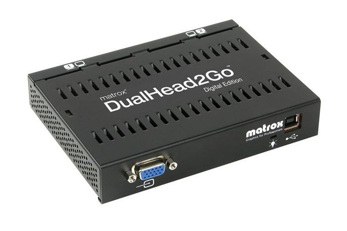 Matrox Matrox DualHead2Go is an external multi-monitor upgrade that adds up to two monitors to your notebook or desktop computer. - W124548353