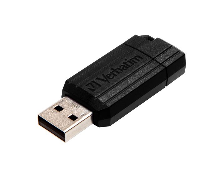 Micro-clé USB PinStripe de 64 Go - noire, Clé USB PinStripe