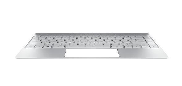HP Keyboard/top cover in natural silver finish with backlight (For use only on computer models equipped with a graphics subsystem with UMA memory) - W125039281