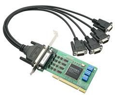 Moxa PCI board with 4 RS-232/422/485 ports, DB25 male cable, 2 KV isolation - W124518732