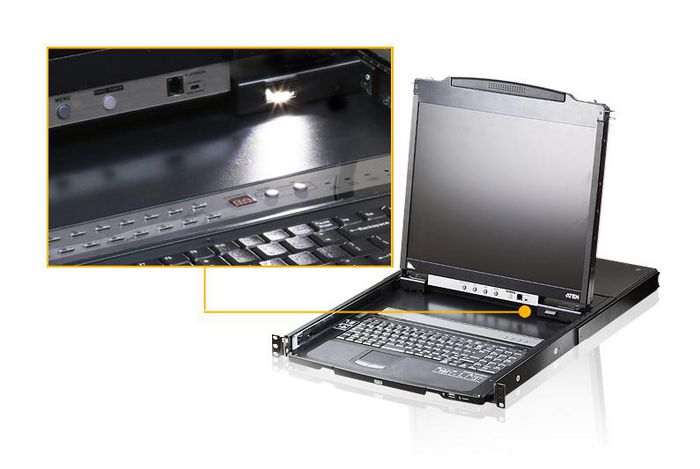 Aten Dual Rail LCD PS/2-USB Console - W124947674