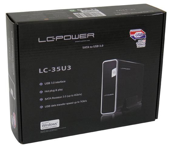 LC-POWER 3.5" SATA I/II/III HDD, USB 3.0, 0.779kg, Black - W124961558