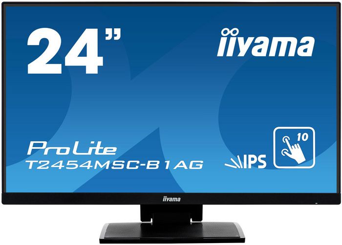 iiyama ProLite T2454MSC-B1AG, 23.8", 1920x1080, IPS LED, 16:9, 4 ms, VGA, HDMI, 2x USB 3.0, HDCP, RMS 2x 2W, IPX1, AC 100 - 240V, 50/60Hz, 540.5 x 388 x 128mm - W125183259