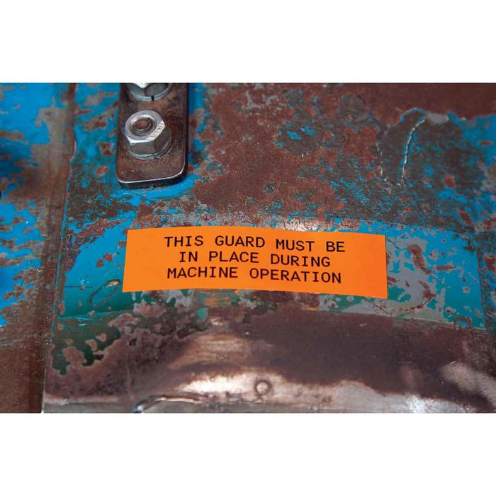 Brady Black on Orange Vinyl tape for BMP21-PLUS; BMP21-LAB; BMP21; IDPAL; LABPAL 9.53 mm X 6.40 m - W124662139
