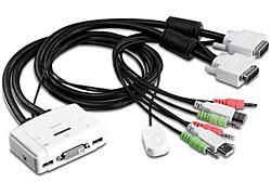 TRENDnet 2-Port DVI USB KVM Switch Kit with Audio - W124586476