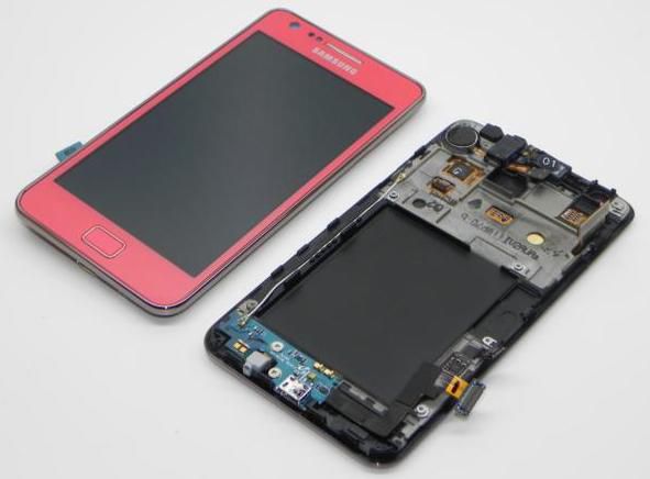 Samsung Samsung N7100, display, touchscreen, pink - W124555386