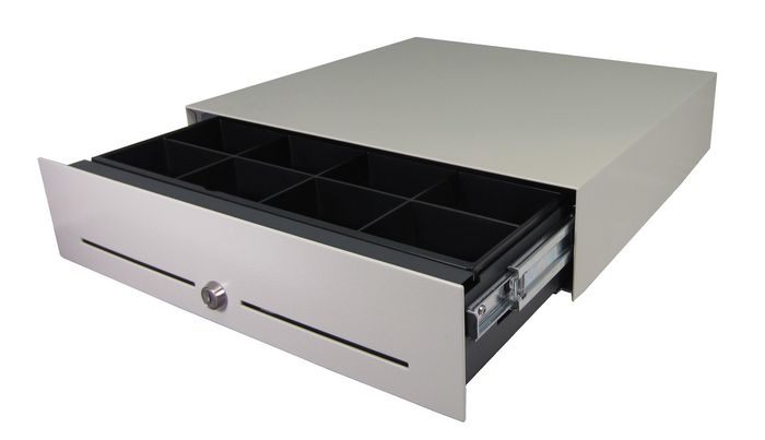 APG Cash Drawer 446 x 410 x 109 mm, +0° C to 40° C, with USB Kit - W125148888