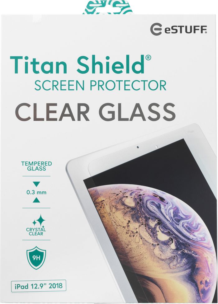 eSTUFF Titan Shield Screen Protector iPad Pro 12.9" 2018/2020/2021/2022 - Clear - W124483225