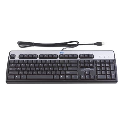 HP Keyboard (USA), Black/Silver, USB - W124914778