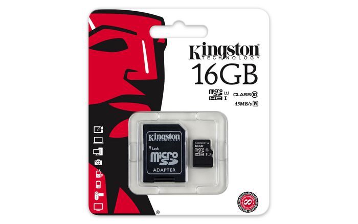 Kingston microSDHC Class 10 UHS-I Card 16GB - W125341853